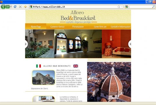 Realizzazione siti web a Firenze: sito Alloro B&B