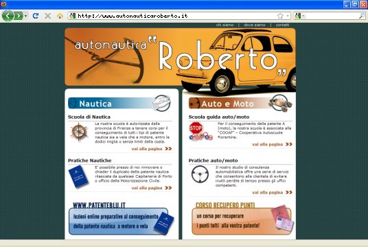 Realizzazione siti web a Firenze: sito Autonautica Roberto