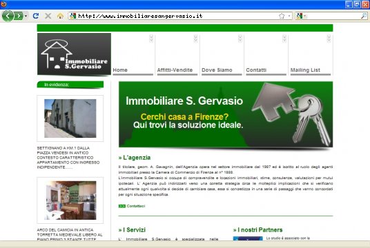 Realizzazione siti web a Firenze: sito Immobiliare S.Gervasio