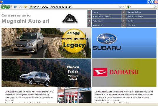 Realizzazione siti web a Firenze: sito Mugnaini Auto